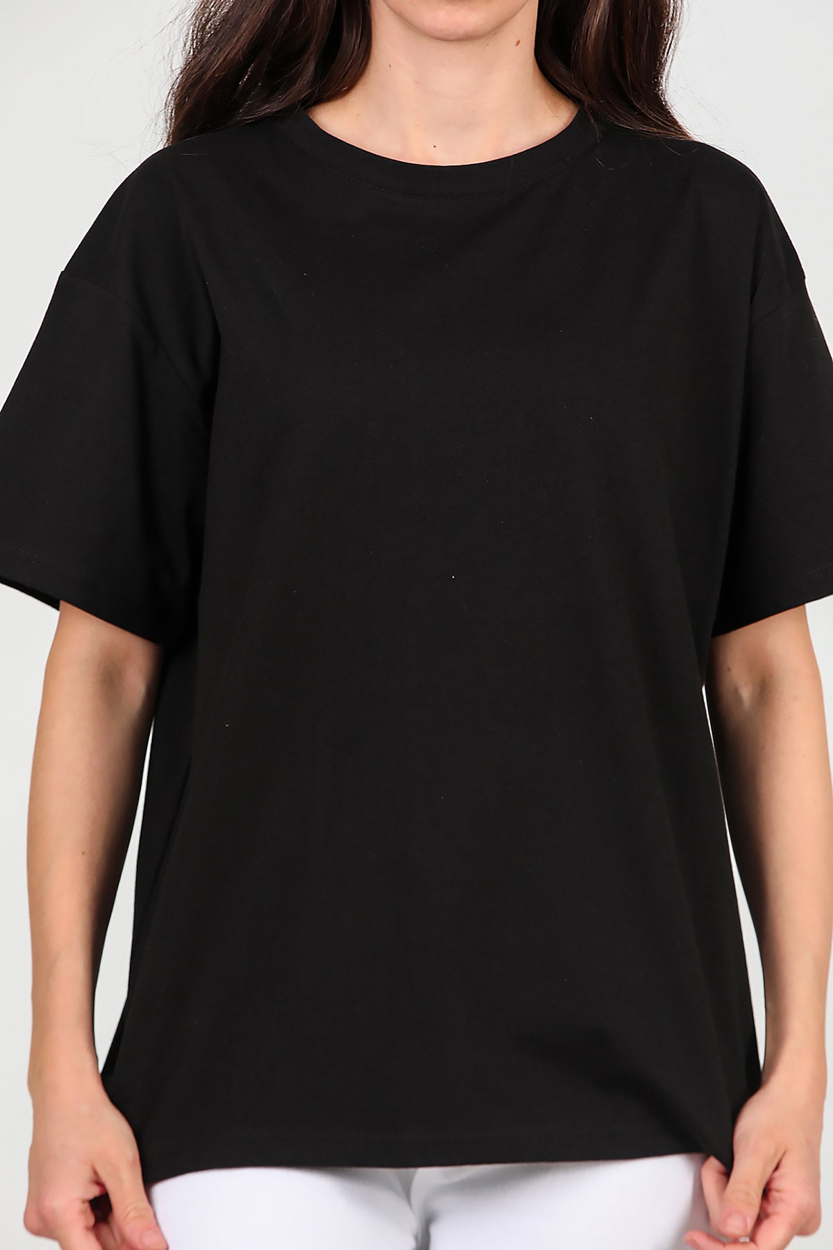 Kadın Oversize T-shirt Siyah