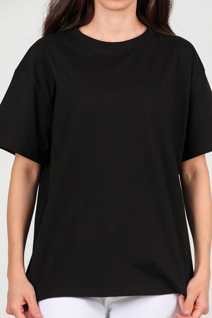 Kadın Oversize T-shirt Siyah
