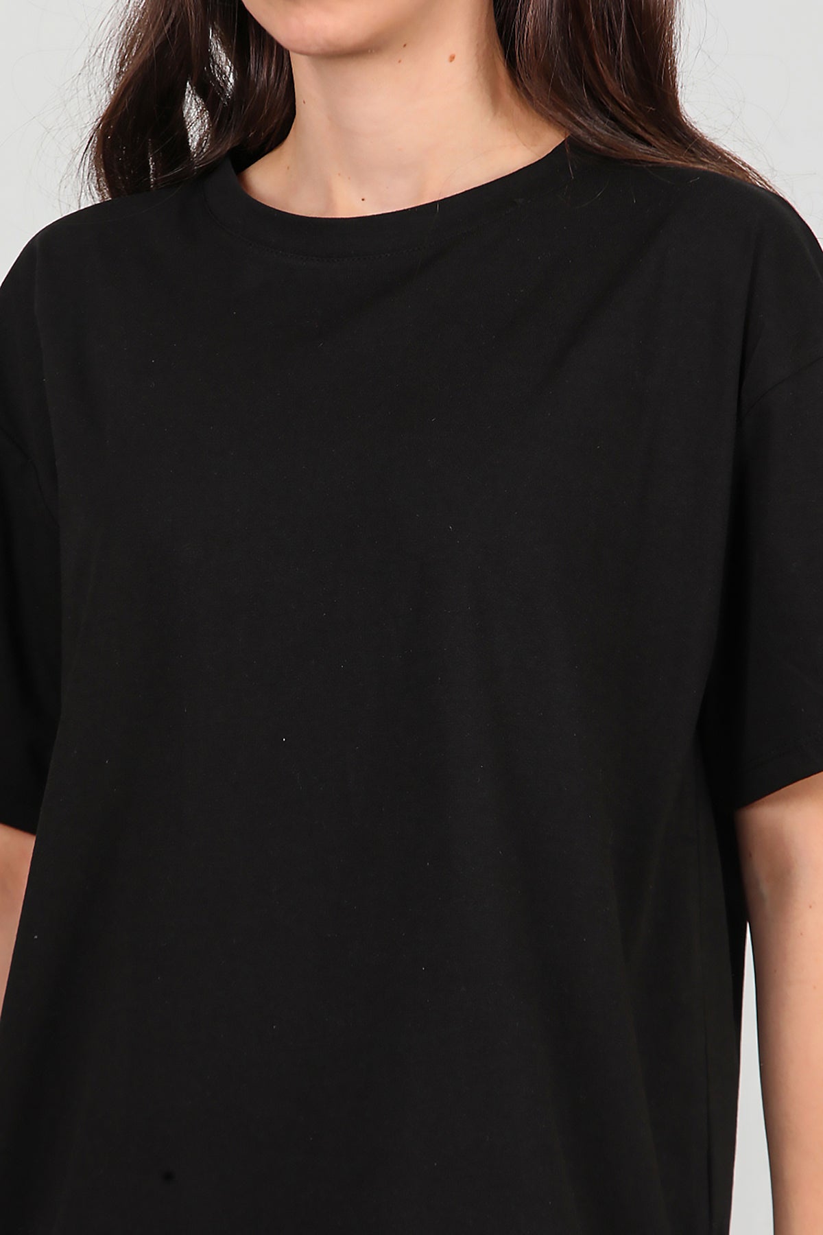 Kadın Oversize T-shirt Siyah