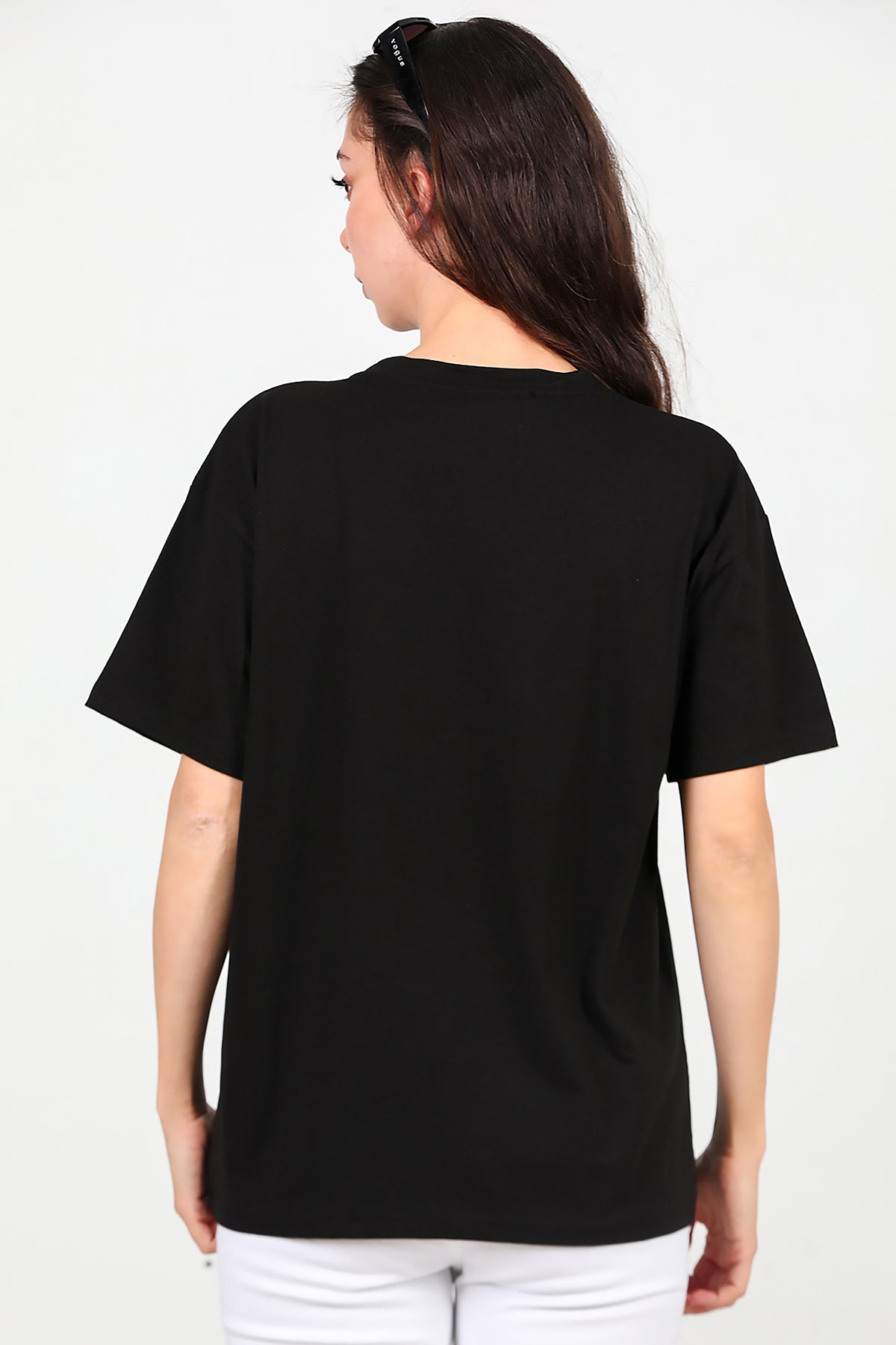 Kadın Oversize T-shirt Siyah