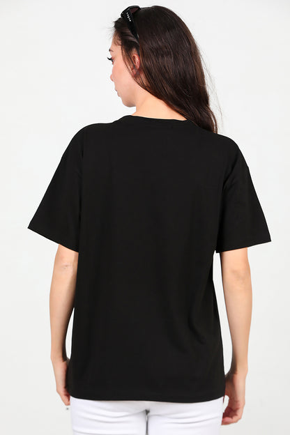 Kadın Oversize T-shirt Siyah