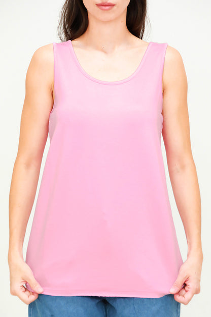 Kadın Kalın Askılı T-Shirt Pembe
