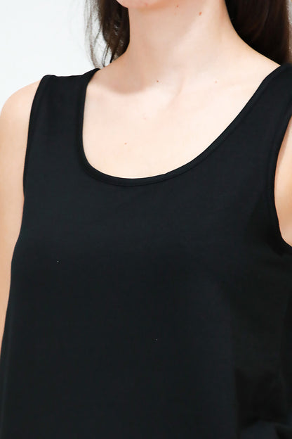 Kadın Kalın Askılı T-Shirt Siyah
