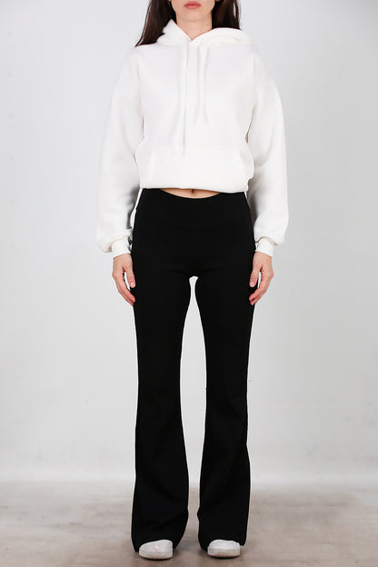 Kadın Yüksek Bel İspanyol Paça Tayt Siyah