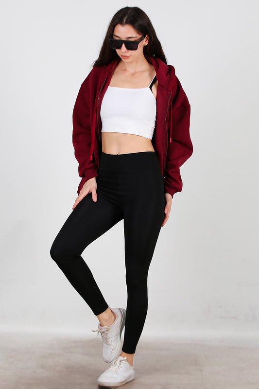 Kadın İçi Polarlı Tayt Siyah