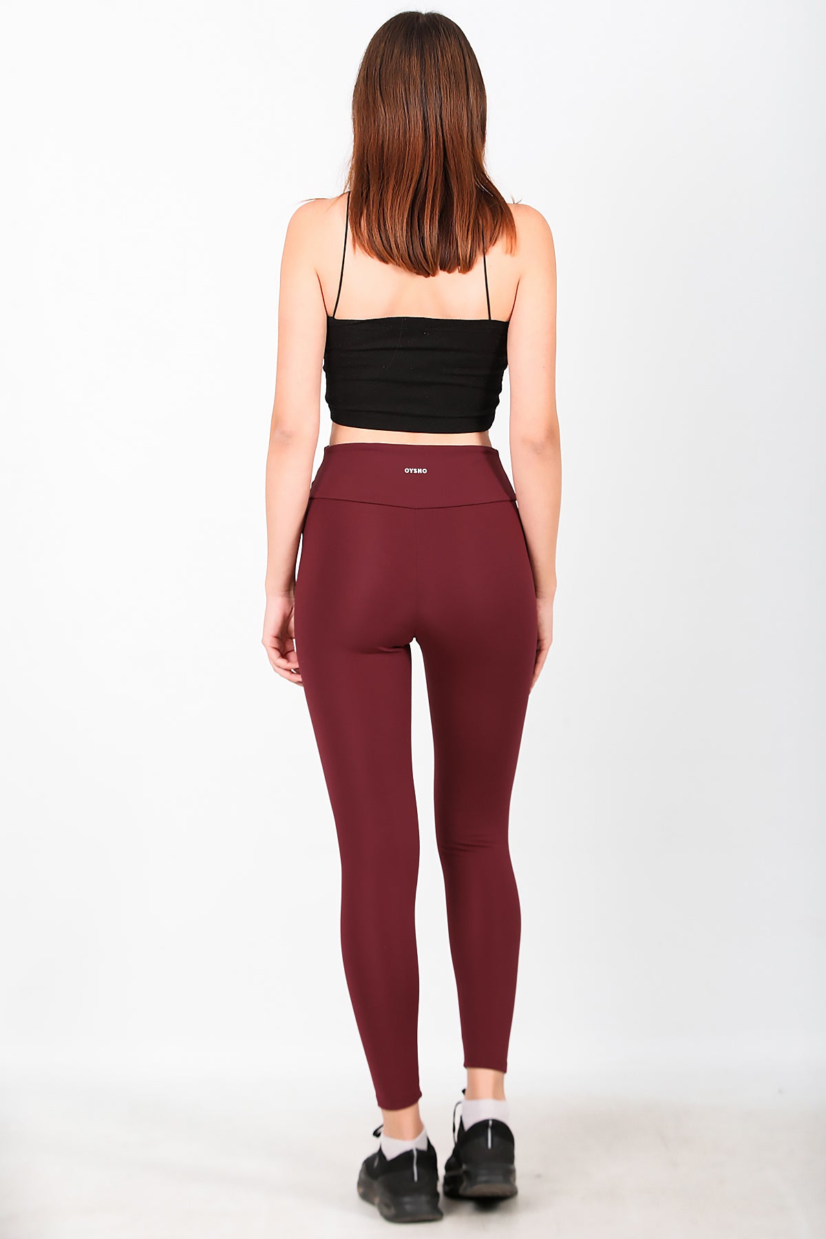 Kadın İçi Polarlı Yüksek Bel Tayt Bordo