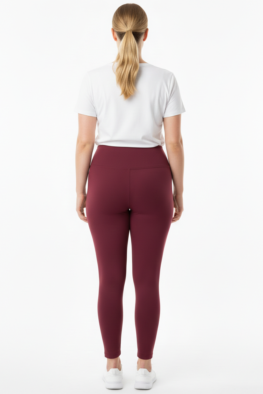 Polarise Büyük Beden İçi Polarlı Yüksek Bel Tayt Bordo