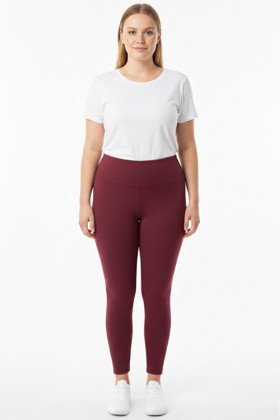 Polarise Büyük Beden İçi Polarlı Yüksek Bel Tayt Bordo