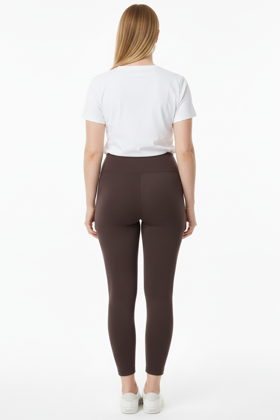 Polarise Büyük Beden İçi Polarlı Yüksek Bel Tayt Kahverengi