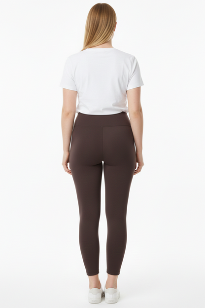 Polarise Büyük Beden İçi Polarlı Yüksek Bel Tayt Kahverengi