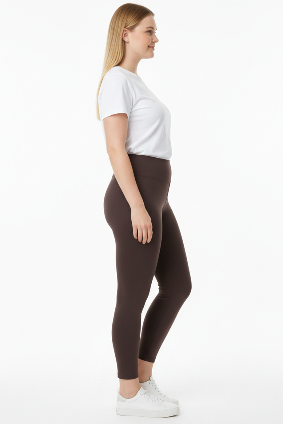 Polarise Büyük Beden İçi Polarlı Yüksek Bel Tayt Kahverengi