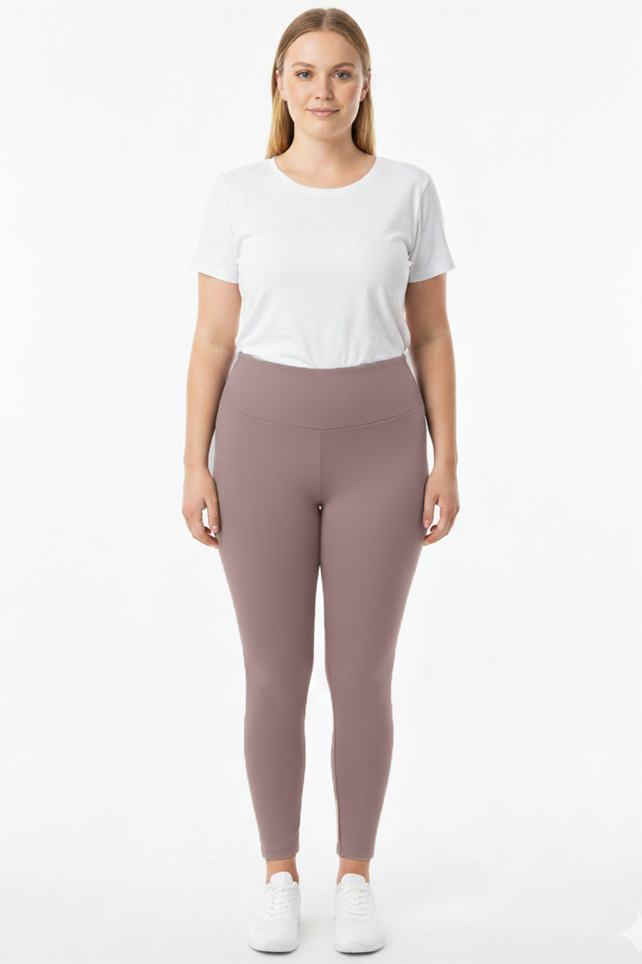 Polarise Büyük Beden İçi Polarlı Yüksek Bel Tayt Vizon