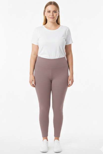 Polarise Büyük Beden İçi Polarlı Yüksek Bel Tayt Vizon