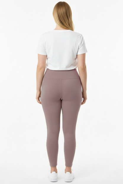 Polarise Büyük Beden İçi Polarlı Yüksek Bel Tayt Vizon