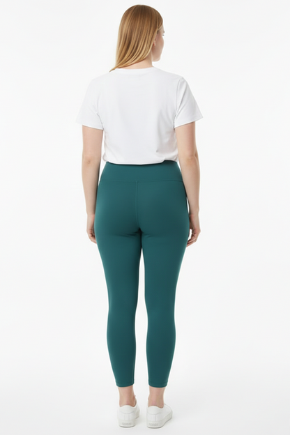 Polarise Büyük Beden İçi Polarlı Yüksek Bel Tayt  Zümrüt