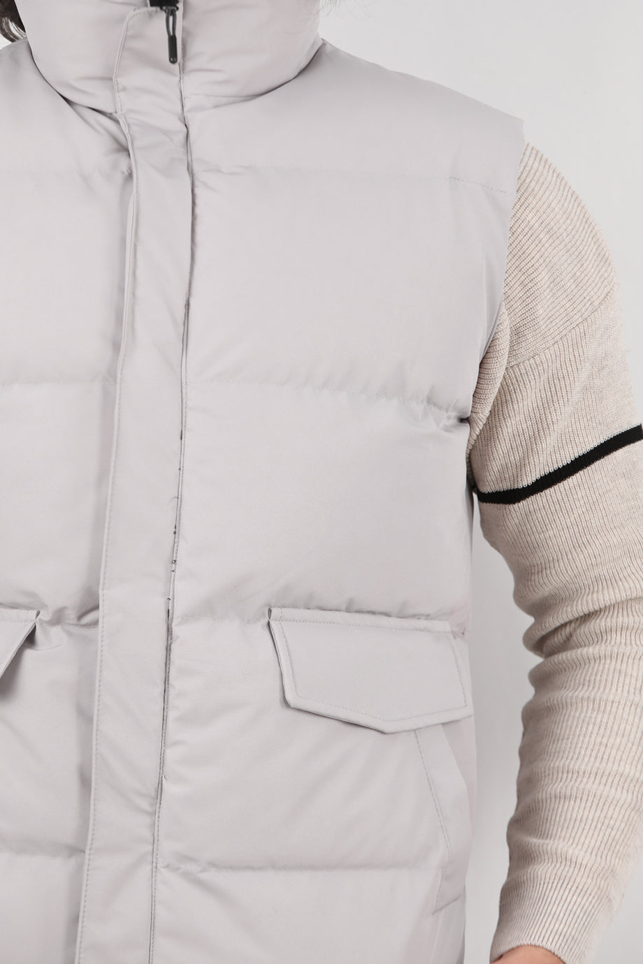 Puffer Erkek Şişme Yelek Gri