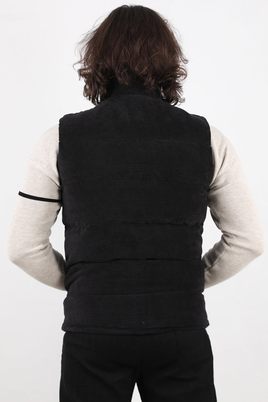 Thermovest Erkek Kadife Yelek Siyah