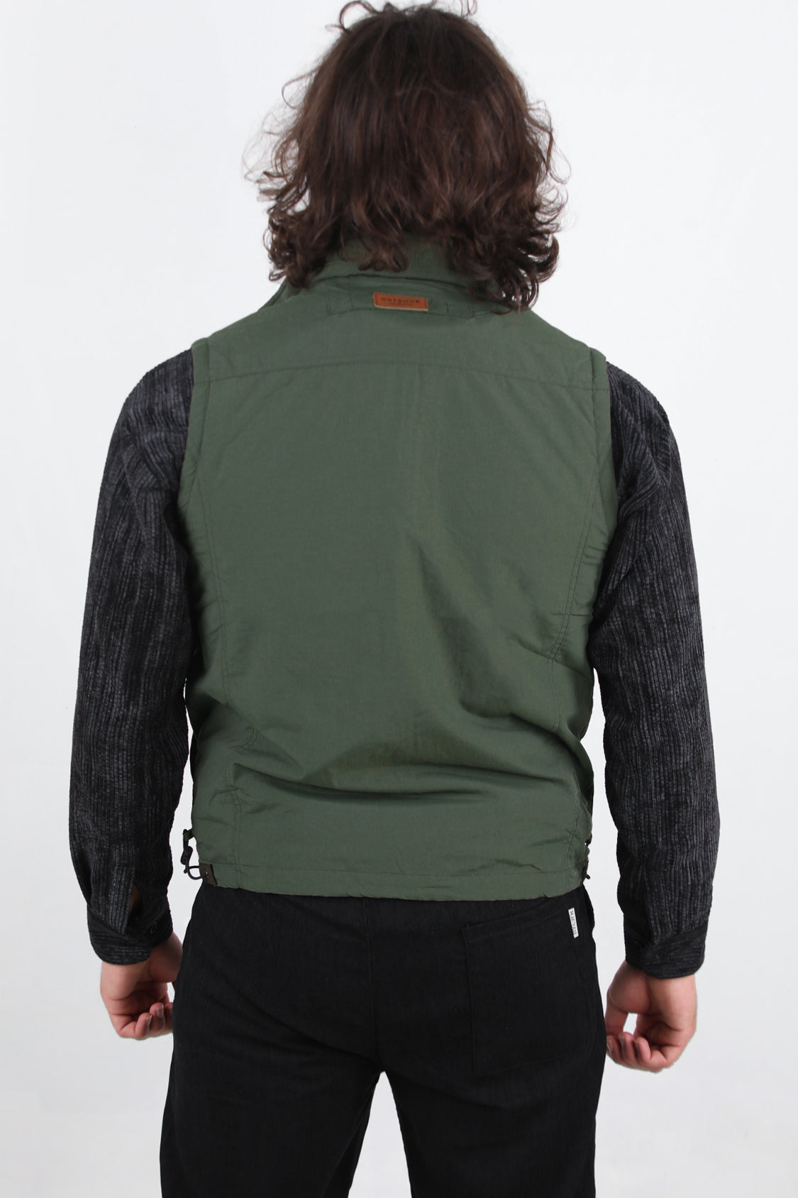 Insulated Erkek İçi Kürklü Cepli Yelek Koyu Yeşil