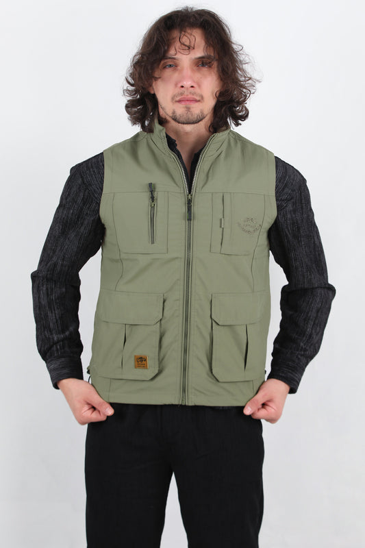 Insulated Erkek İçi Kürklü Cepli Yelek Haki