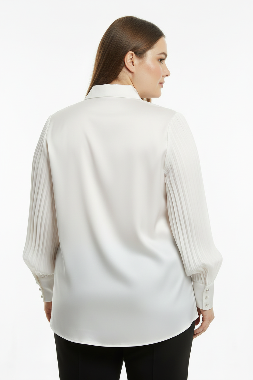 Krem Gömlek - Arka Görünüm