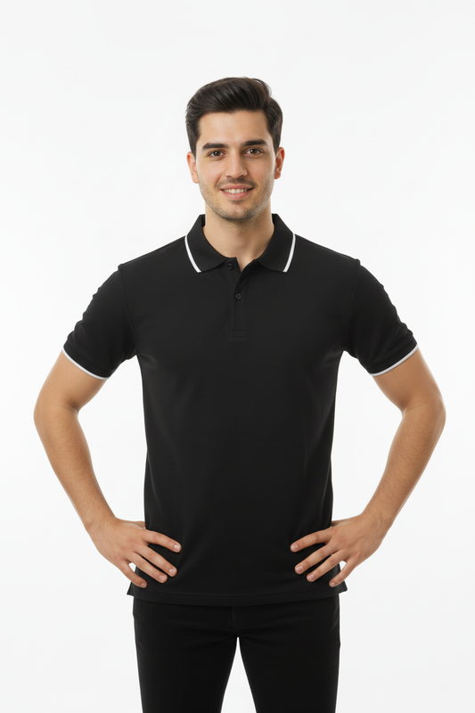 Classic Erkek Polo Yaka Tshırt Siyah