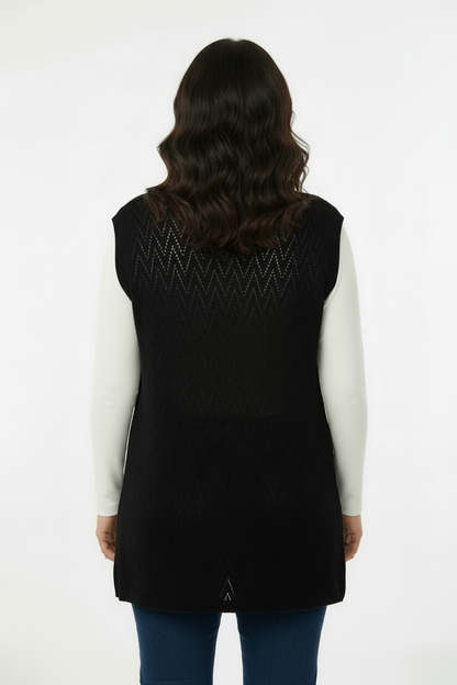 Harmony Büyük Beden Yelek Siyah