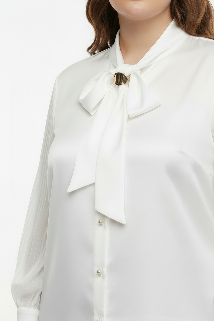 Bow Detail Shirt - Close-up Detail