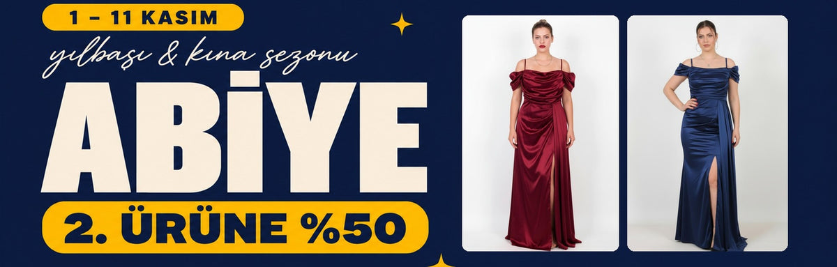Kasım kampanyası kategori bannerı: Abiye – 2. ürüne %50 (1–11 Kasım)