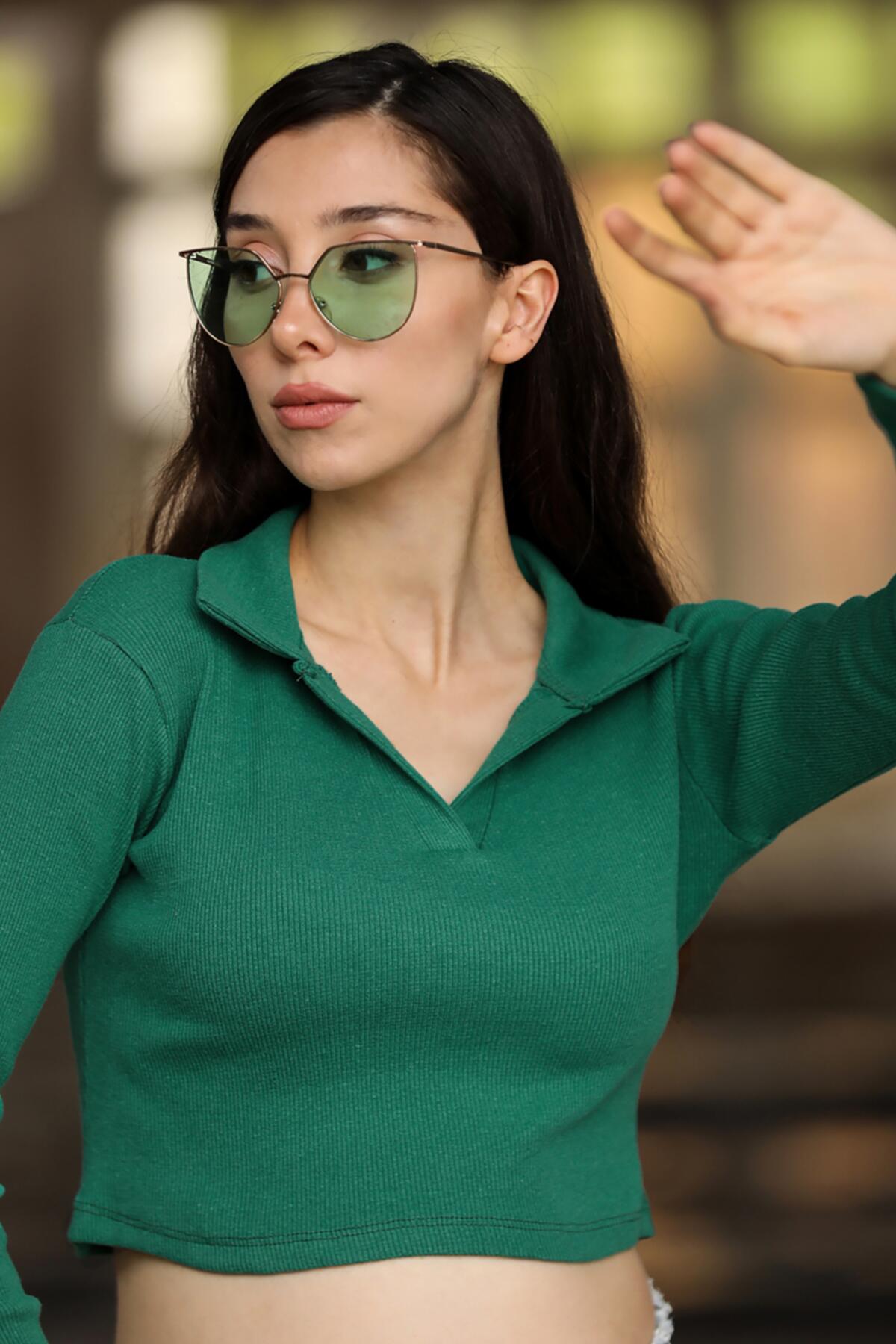 Kadın Bluz Yeşil | Patırtı