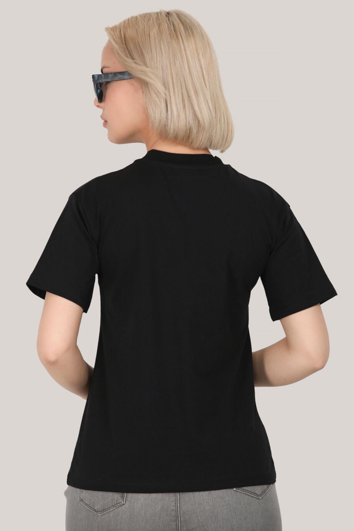 Kadın T-shirt Siyah | Patırtı