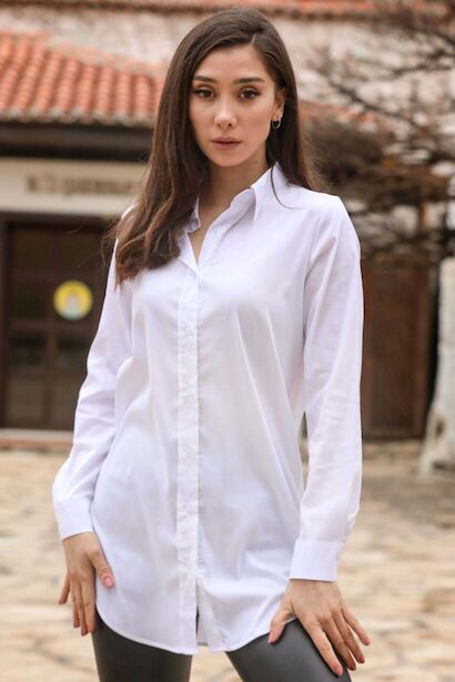 Kadın Gömlek Beyaz | Patırtı